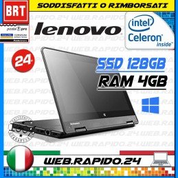 PC NOTEBOOK LENOVO THINKPAD YOGA 11e 11,6" 4GB RAM SSD 128 TOUCH SCREEN CONVERTIBILE 2...