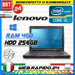 PC NOTEBOOK PORTATILE LENOVO THINKPAD X201 12,1" CPU I5 520M RAM 4GB HDD 256GB