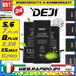 BATTERIA DEJI APPLE IPHONE 5 6 6S 7 8 X XR XS 11 12 13 PRO MAX MINI PLUS SE 2020