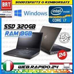 PC NOTEBOOK PORTATILE DELL PRECISION M4600 15" CPU I7 RAM 8GB SSD 320GB FULL HD