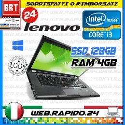 PC NOTEBOOK LENOVO THINKPAD T510 15.6" CPU I3 RAM 4GB SSD 128GB TOP!! 24H!!