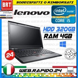 PC NOTEBOOK LENOVO THINKPAD X230 12.5" CPU i5-3230M RAM 4GB HDD 320GB