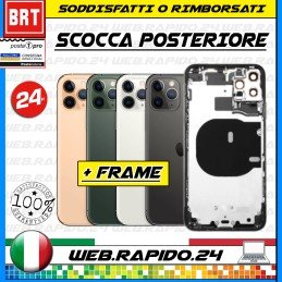 BACK COVER SCOCCA POSTERIORE VETRO+FRAME COMPLETA APPLE IPHONE 11 PRO MAX TELAIO