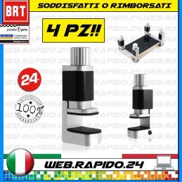 SET 4 PEZZI MORSETTO PINZA REGOLABILE CLIP FISSAGGIO UNIVERSALE PER SMARTPHONE