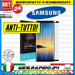 PELLICOLA PER SAMSUNG NOTE 8 IN VETRO TEMPERATO ANTIGRAFFIO _24H!!