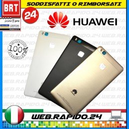 SCOCCA POSTERIORE VETRO+BIADESIVO PER HUAWEI P9 LITE VNS-L31 BACK COVER 24H!