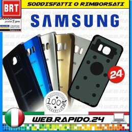 BACK COVER SCOCCA POSTERIORE VETRO+BIADESIVO SAMSUNG GALAXY S7 EDGE SM-G935