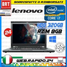 PC NOTEBOOK PORTATILE LENOVO THINKPAD T430 14" CPU i7-3520M RAM 8GB HDD 320GB