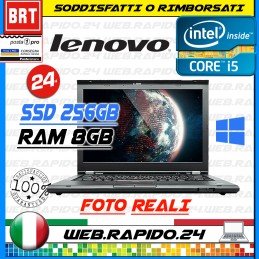 PC NOTEBOOK PORTATILE LENOVO THINKPAD T430S 14" CPU i5 8GB RAM SSD 256GB WIN10