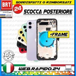 BACK COVER SCOCCA POSTERIORE VETRO+FRAME COMPLETA PER APPLE IPHONE 11 TELAIO !!