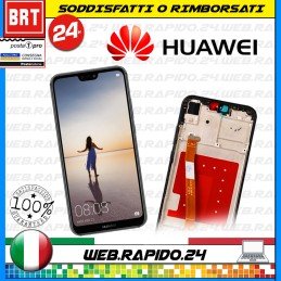 DISPLAY LCD+FRAME HUAWEI P20 LITE ANE-LX1 X2 LX3 L22 SCHERMO VETRO NERO BLU ORO