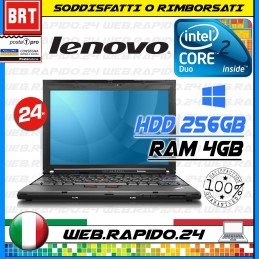 PC NOTEBOOK PORTATILE LENOVO THINKPAD X200 12,1" CPU DUO RAM 4GB HDD 250GB