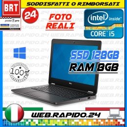 PC NOTEBOOK PORTATILE DELL LATITUDE E7270 12,5" I5 RAM 8GB SSD 128GB +WIN10!