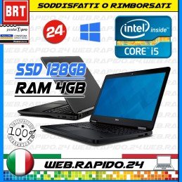 PC NOTEBOOK DELL E7450 14" CPU i5-5300U 4GB RAM SSD 128GB WIN 10 TOUCH SCREEN