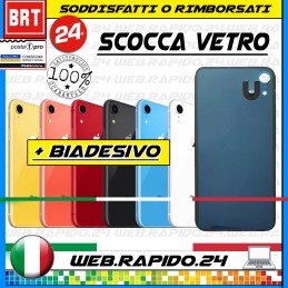 VETRO BACK COVER SCOCCA POSTERIORE BIADESIVA APPLE IPHONE XR BIG HOLE