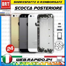 BACK COVER SCOCCA POSTERIORE VETRO+FRAME COMPLETO PER APPLE IPHONE 5S TELAIO!!