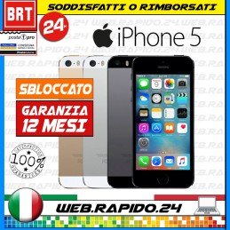 AAA+++ SMARTPHONE APPLE IPHONE 5 5G 16GB/32GB/64GB BUONE CONDIZIONI GARANZIA IT