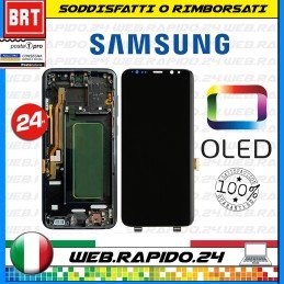 DISPLAY LCD+TOUCH SCREEN+FRAME ORIGNALE PER SAMSUNG S8 PLUS SM-G955 F/FN SCHERMO