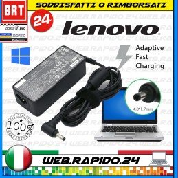 ALIMENTATORE CARICATORE PC PORTATILE PER LENOVO 20V 2.25A 45W (4.0X1.7mm) 