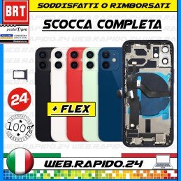 D25_BACK COVER SCOCCA POSTERIORE COMPLETA+FLEX+FRAME APPLE IPHONE 12 MINI LEGGI