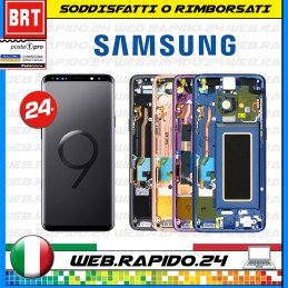 DISPLAY LCD+TOUCH SCREEN+FRAME ORIGINALE PER SAMSUNG GALAXY S9 SM G960F DS VETRO