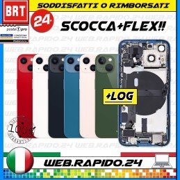 BACK COVER SCOCCA POSTERIORE VETRO+FRAME+FLEX COMPLETA PER APPLE IPHONE 13 MINI