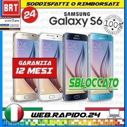 S44_SMARTPHONE SAMSUNG GALAXY S6 32GB BLU BLUE USATO OTTIMO LEGGERE BENE_24H