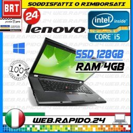 PC NOTEBOOK LENOVO THINKPAD T510 15.6" CPU I5 RAM 4GB SSD 128GB OTTIMO!