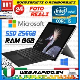 PC NOTEBOOK TABLET MICROSOFT SURFACE PRO 4 12" I5-6200U RAM 8GB SSD 256GB TOUCH