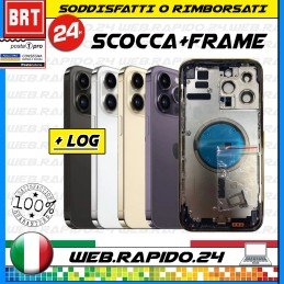 BACK COVER SCOCCA POSTERIORE VETRO+FRAME COMPLETA PER APPLE IPHONE 14 PRO MAX