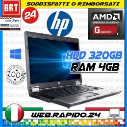 PC NOTEBOOK PORTATILE HP ELITEBOOK 6735B CPU AMD RAM 4GB HDD 500GB WIN10