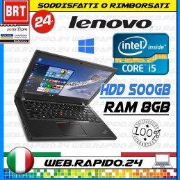 PC NOTEBOOK PORTATILE LENOVO THINKPAD X260 12" i5-6300U RAM 8GB SSD 256GB_24H!