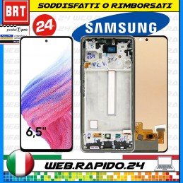 DISPLAY LCD+TOUCH SCREEN+FRAME PER SAMSUNG GALAXY A53 5G 2022 SM A536 A536B NERO