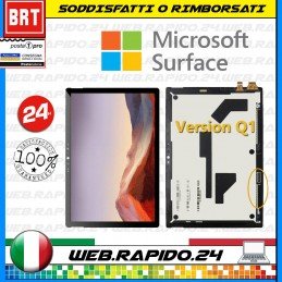 DISPLAY LCD+TOUCH SCREEN MICROSOFT SURFACE PRO 7 1866 VERSIONE 02 SCHERMO VETRO 