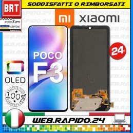 DISPLAY LCD+TOUCH SCREEN OLED PER XIAOMI POCO F3 M2012K11AG VETRO SCHERMO 24H!!