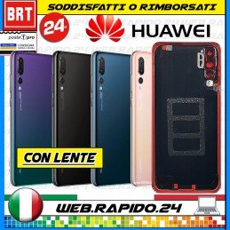 SCOCCA BACK COVER VETRO+LENTE+BIADESIVO HUAWEI P20 PRO CLT-L09 CLT-L29