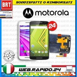 DISPLAY LCD+TOUCH SCREEN+FRAME ORIGINALE PER MOTOROLA MOTO X STYLE XT1570 BIANCO