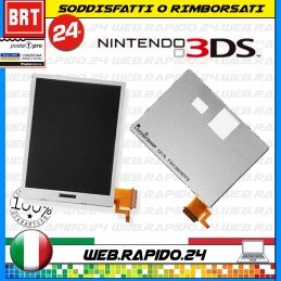 DISPLAY LCD INFERIORE PER NINTENDO 3DS 3 DS SCHERMO VETRO MONITOR