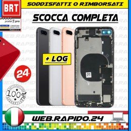 D51_BACK COVER SCOCCA POSTERIORE COMPLETA+FLEX+FRAME APPLE IPHONE 8 PLUS BIANCO