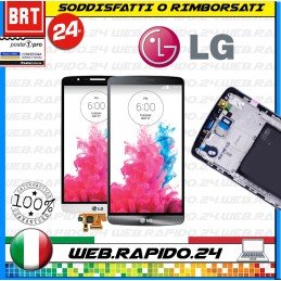 DISPLAY LCD+TOUCH SCREEN+FRAME PER LG G3 D855 SCHERMO VETRO BIANCO_24H