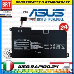 BATTERIA 3640 mAh ASUS E410M E510MA E410MA-EK378T COMPATIBILE PILA RICAMBIO