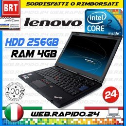 PC NOTEBOOK PORTATILE LENOVO X300 13.3" CPU DUO RAM 4GB HDD 256GB 