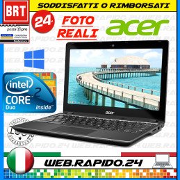 PC NOTEBOOK LAPTOP ACER CHROMEBOOK C720 11.6"  INTEL CELERON RAM 4GB SSD 16GB  