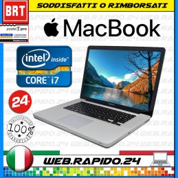 APPLE MACBOOK PRO A1286 15,4" CPU I7 2GEN 2010/2011 RAM 4GB HDD 500GB 