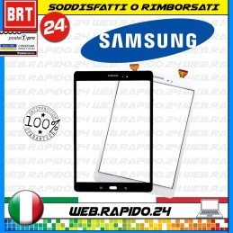 TOUCH SCREEN+VETRO DISPLAY PER SAMSUNG GALAXY TAB A 9.7 SM-T550 T555 BIANCO