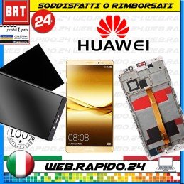 DISPLAY LCD+TOUCH SCREEN+FRAME PER HUAWEI MATE 8 NXT-L29 SCHERMO NERO ORO BIANCO