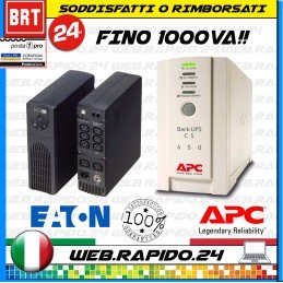 GRUPPO DI CONTINUITA' UPS (EATON,APC BACK) PER PC,DVR,CASA,UFFICIO FINO 1000 VA!