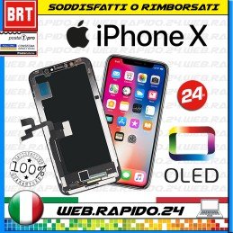 DISPLAY LCD+TOUCH SCREEN+FRAME GX ORIGINALE PER APPLE IPHONE X SCHERMO VETRO_24H